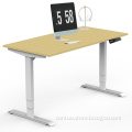 Ergonomic motorized dual motors square leg electric height adjustable sit standing desk frame